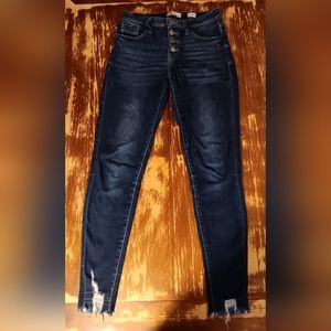 SOLD!KanCan-Women's Mid-Rise Ankle Skinny Button Fly Jean-SZ-3/25 Reg-EUC!